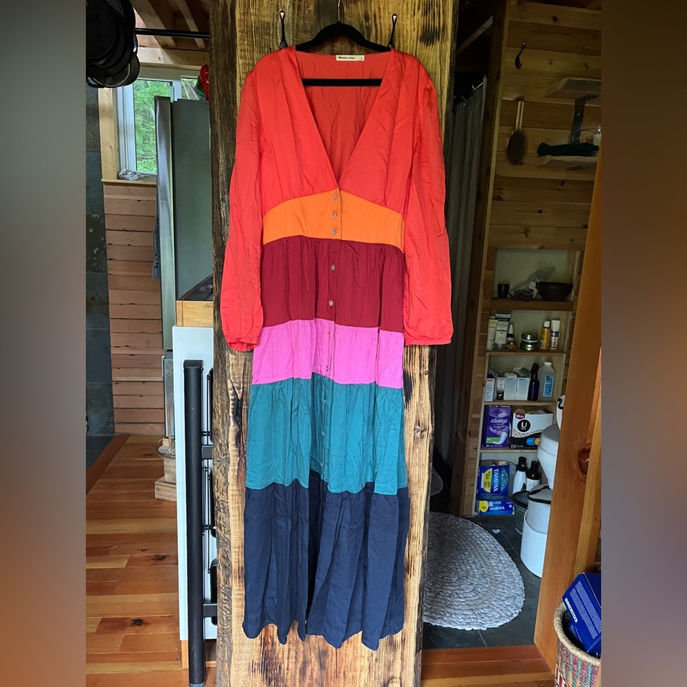 Marine Layer Maeve Colorblock Maxi Dress Size Small - Picture 4 of 7